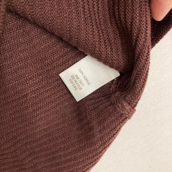 New Croft & Barrow Brown Chestnut Crew Neck Tight Knit Pullover Sweater Large - Picture 2 of 9